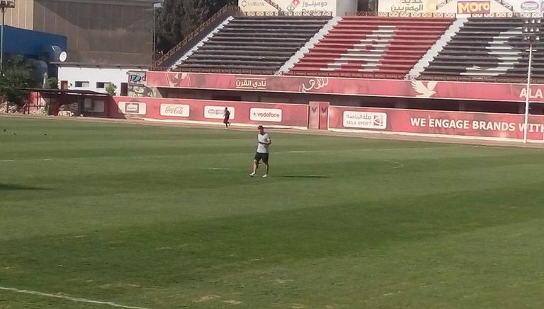 عبد الله السعيد في مقر تدريبات الأهلي المصري عبد الله السعيد لاعب الأهلي