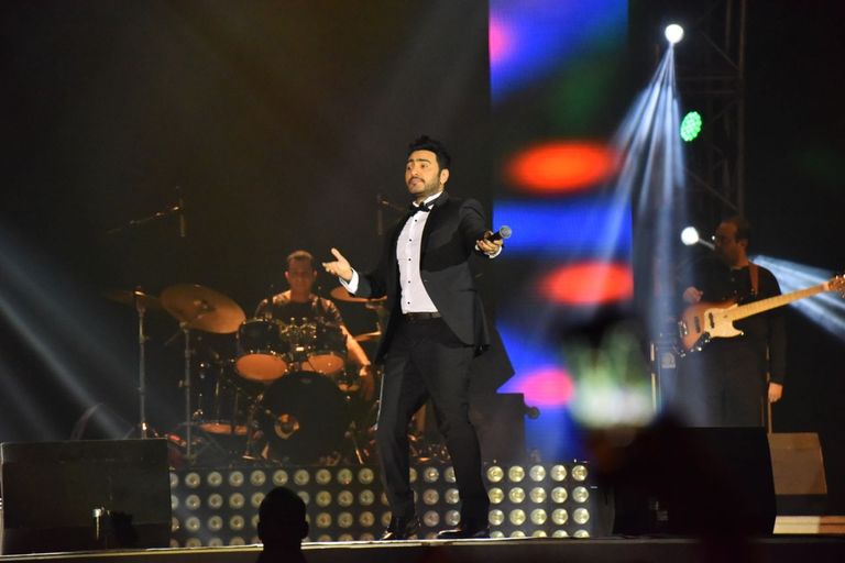 الفنان المصري تامر حسني في جدة