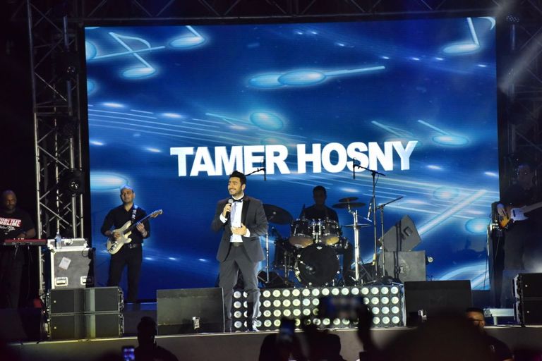 الفنان المصري تامر حسني في جدة