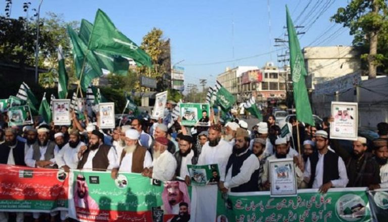 مظاهرات مؤيدة للسعودية في باكستان