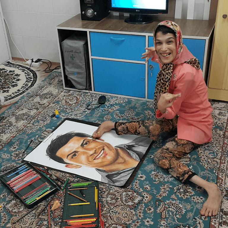 كريستيانو رونالدو بأنامل فاطمة حمامي فاطمة حمامي مبدعة من قلب المعاناة