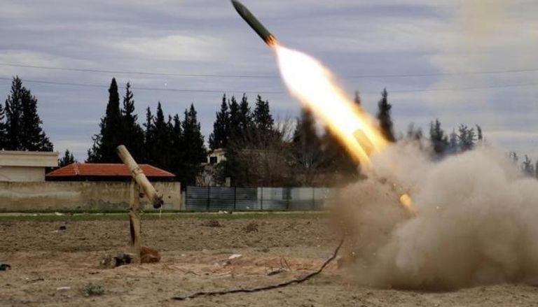 أحد صواريخ النظام السوري التي استهدفت الغوطة الشرقية