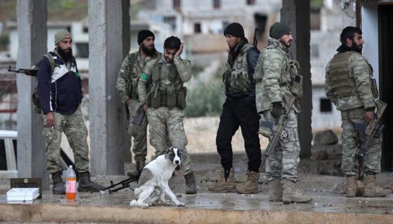 عناصر من الفصائل المسلحة السورية التي دعمت التدخل التركي في عفرين