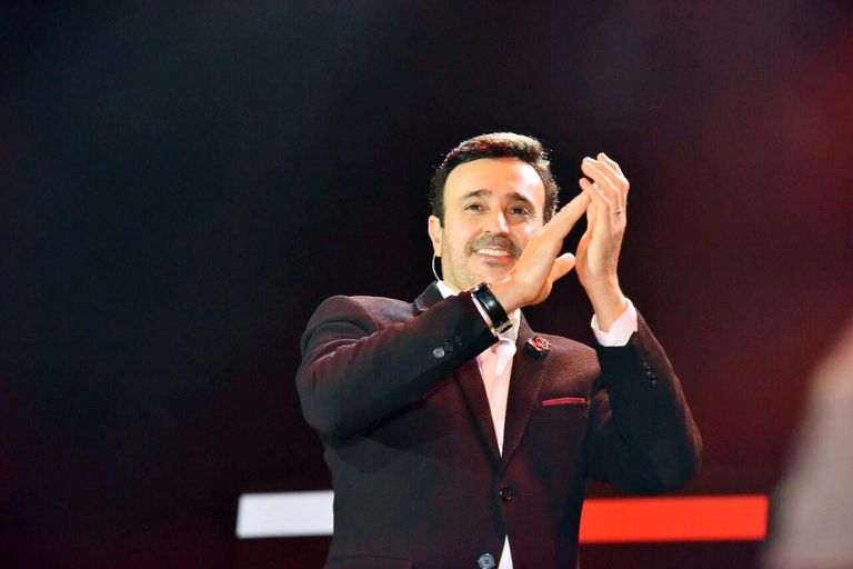 صابر الرباعي ووائل جسار في حفل بجدة