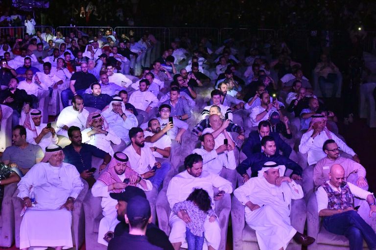 صابر الرباعي ووائل جسار في حفل بجدة