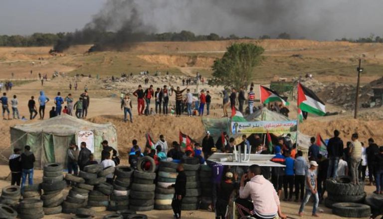 فلسطينيون في مسيرة العودة- أرشيفية 