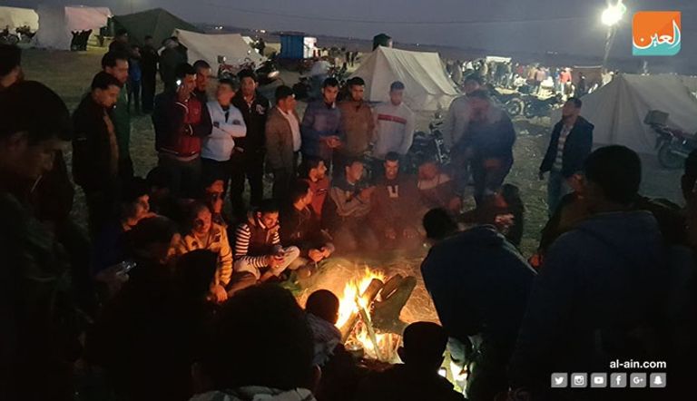 مخيم العودة المقام شرق خان يونس جنوب قطاع غزة