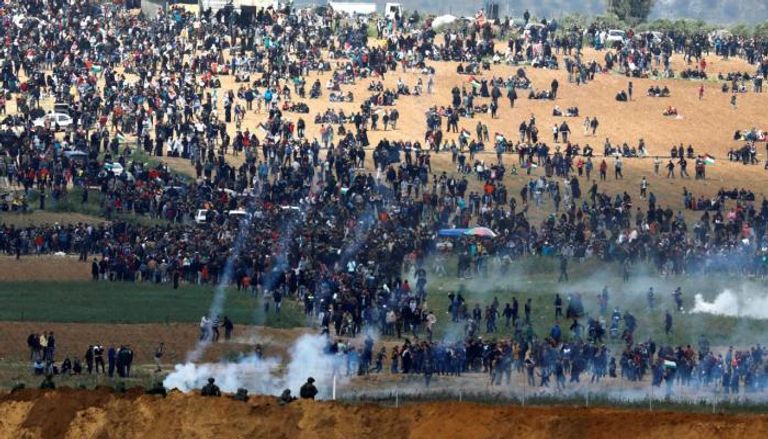 قمع الفلسطينيين على حدود غزة