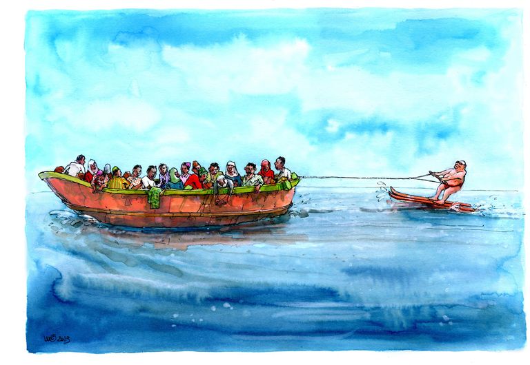 شعار الدورة الخامسة من ملتقى الكاريكاتير 