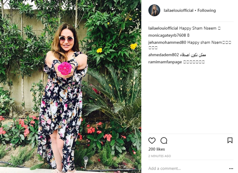 ليلى علوي تهنئ المصريين بشم النسيم