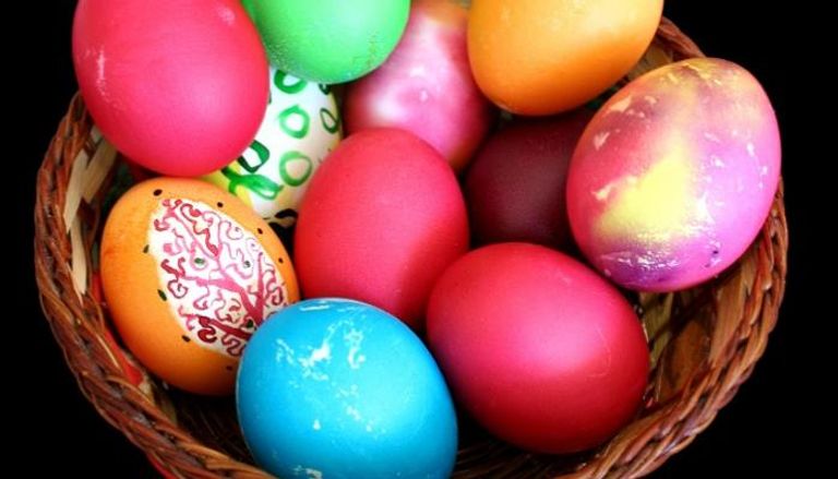 البيض الملون في شم النسيم