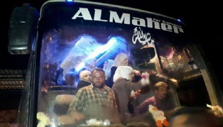 حافلة تقل مسلحين من المعارضة السورية- وكالة الأنباء السورية