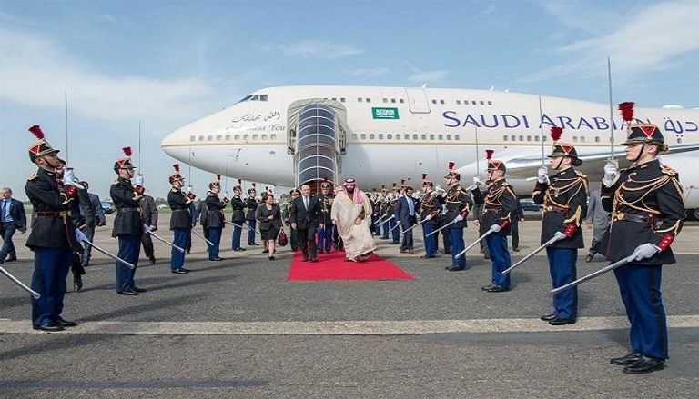 ولي العهد السعودي الأمير محمد بن سلمان لدى وصوله فرنسا
