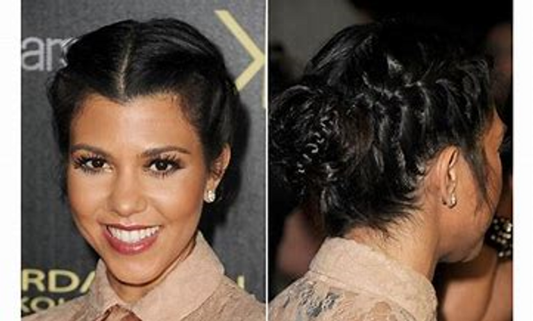 كورتني بتسريحة الضفائر تسريحات شعر كارداشيان