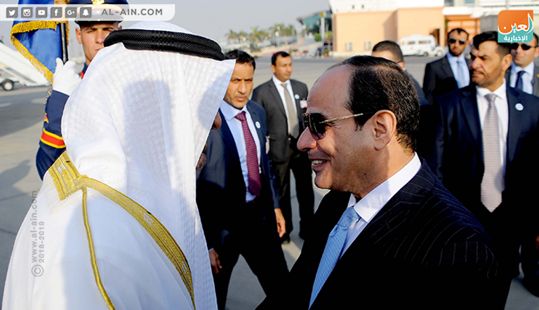 الشيخ محمد بن زايد يصل إلى القاهرة