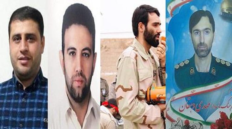 بعض قتلى الحرس الثوري في قاعدة التيفور آثار القصف على القاعدة السورية