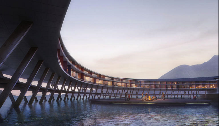 فندق يشبه "مركبة فضائية" بالقطب الشمالي 