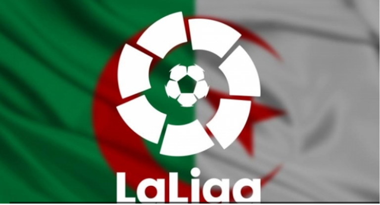 الصورة التي نشرها موقع الدوري الإسباني تنكيس العلم الجزائري