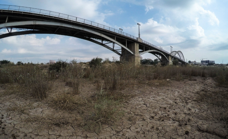 جفاف نهر كارون في إقليم الأحواز حقل للقطن في أحد المناطق الريفية بإيران يعاني من الجفاف وشح المياه