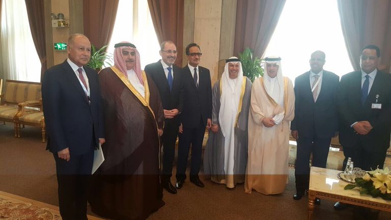 وزراء الخارجية العرب على هامش الاجتماع التحضيري للقمة العربية