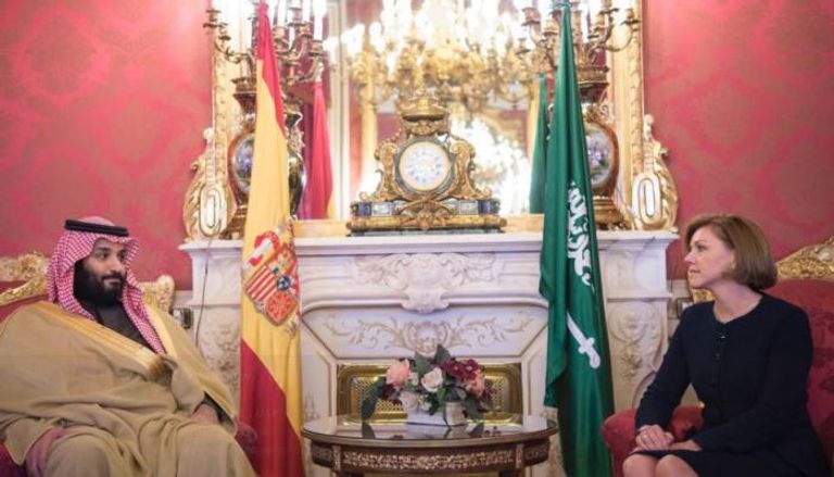 الأمير محمد بن سلمان ووزيرة دفاع إسبانيا