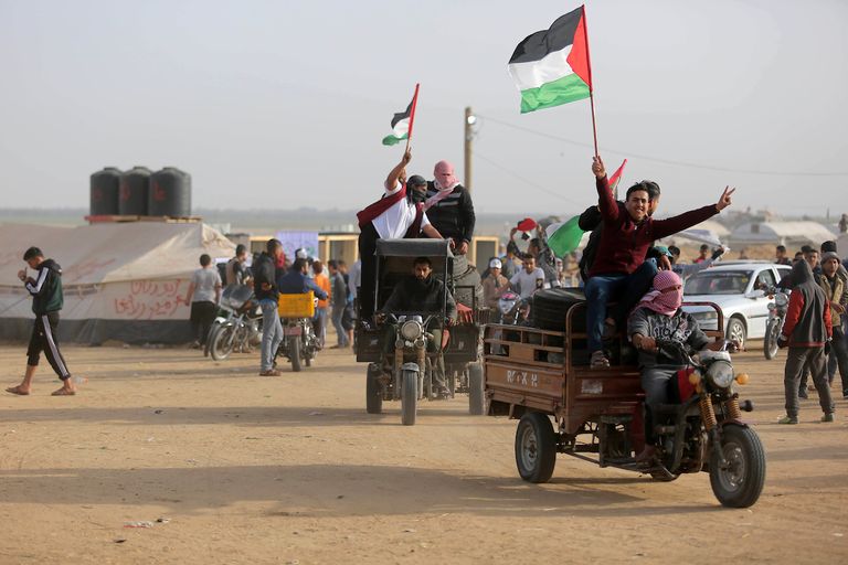 جمعة حرق علم إسرائيل شعار مسيرة العودة هذا الأسبوع