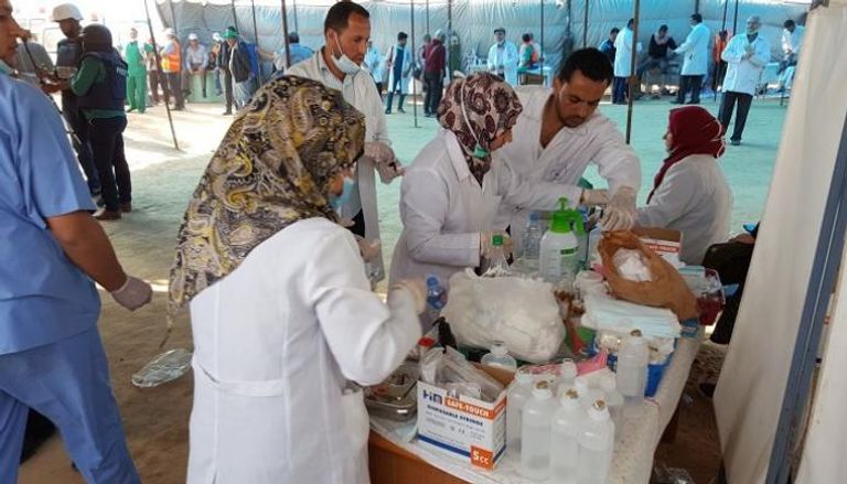 المستشفيات الميدانية على حدود غزة
