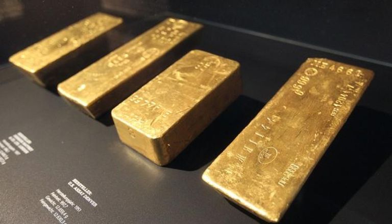 سبائك ذهبية معروضة في متحف البنك المركزي الألماني 