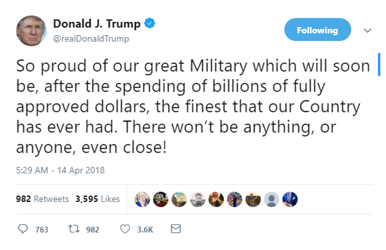 الرئيس الأمريكي دونالد ترامب