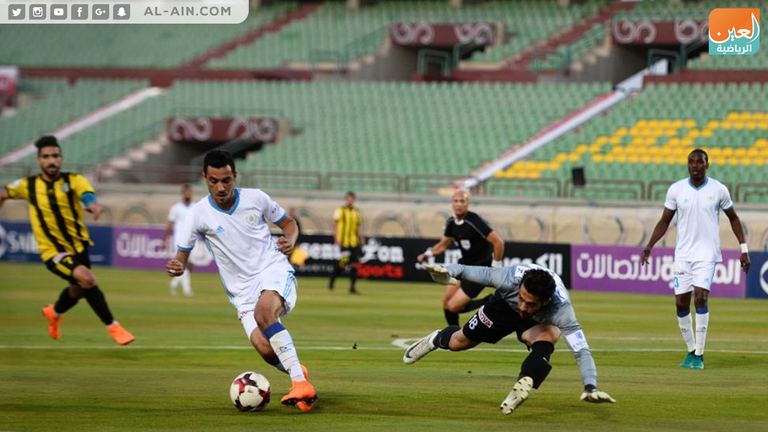 مباراة الإسماعيلي والمقاولون عبدربه يحتفل بهدفه في المقاولون