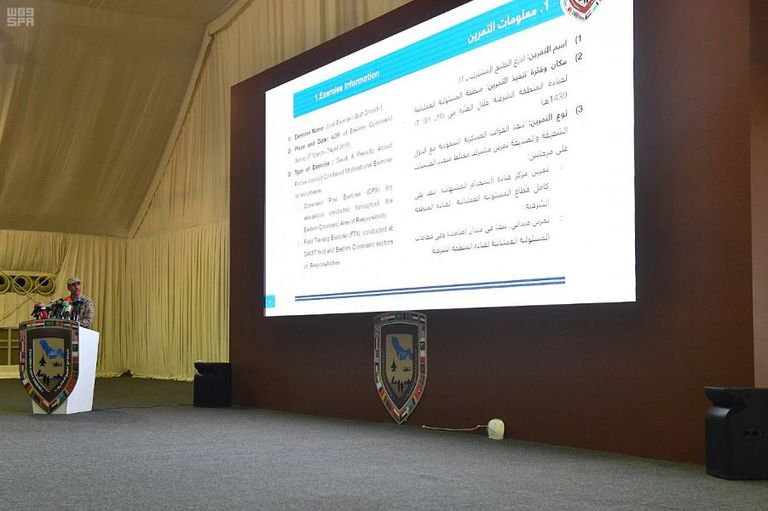 المؤتمر الصحفي للمتحدث باسم "درع الخليج المشترك 1" العميد الركن عبدالله السبيعي المتحدث باسم "درع الخليج المشترك 1"