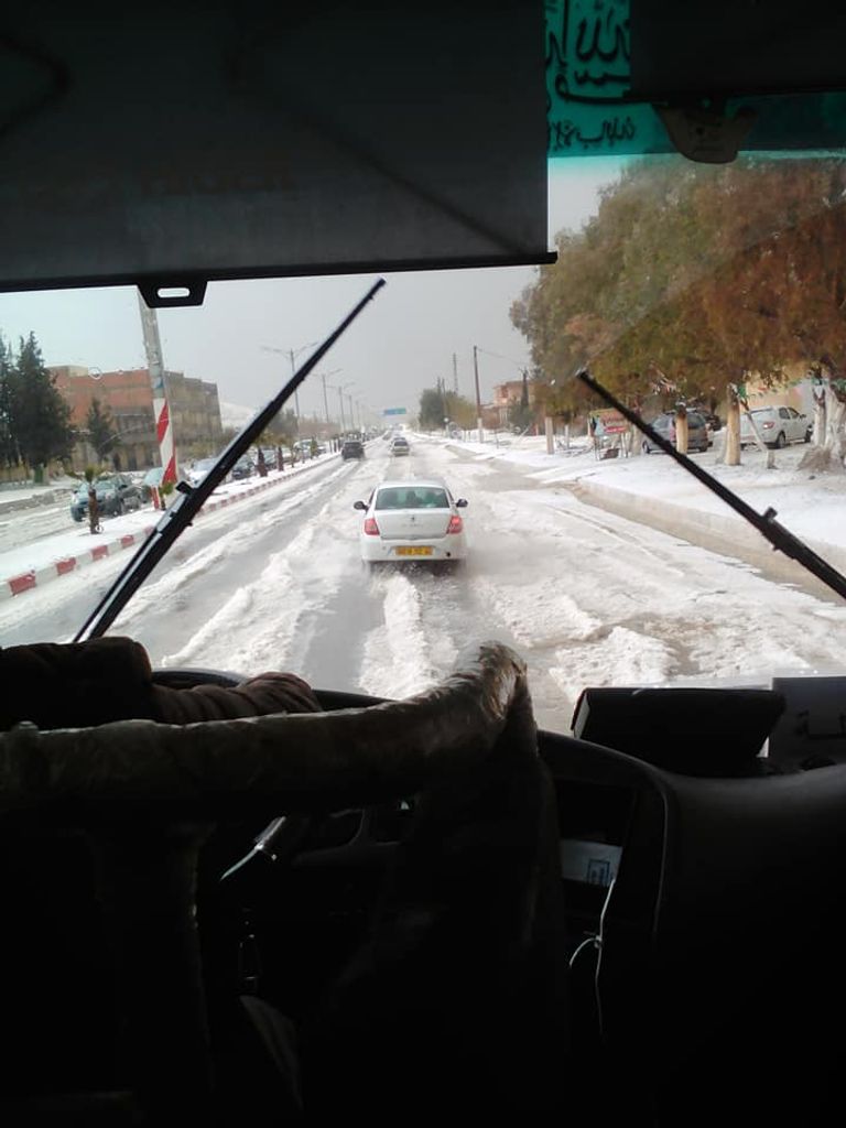 بَرَد في مدينة باتنة الجزائرية 