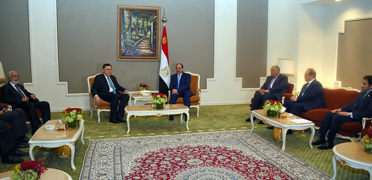 السيسي دعا كافة الأطراف الليبية إلى إعلاء المصلحة الوطنية الرئيس السيسي خلال لقائه نظيره الفلسطيني