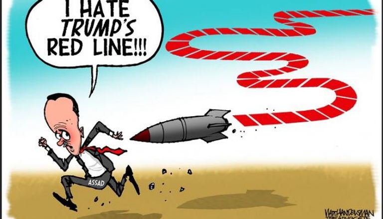 الأسد يفر من الصواريخ الأمريكية