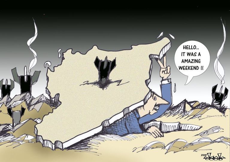 الأسد يفر من الصواريخ الأمريكية