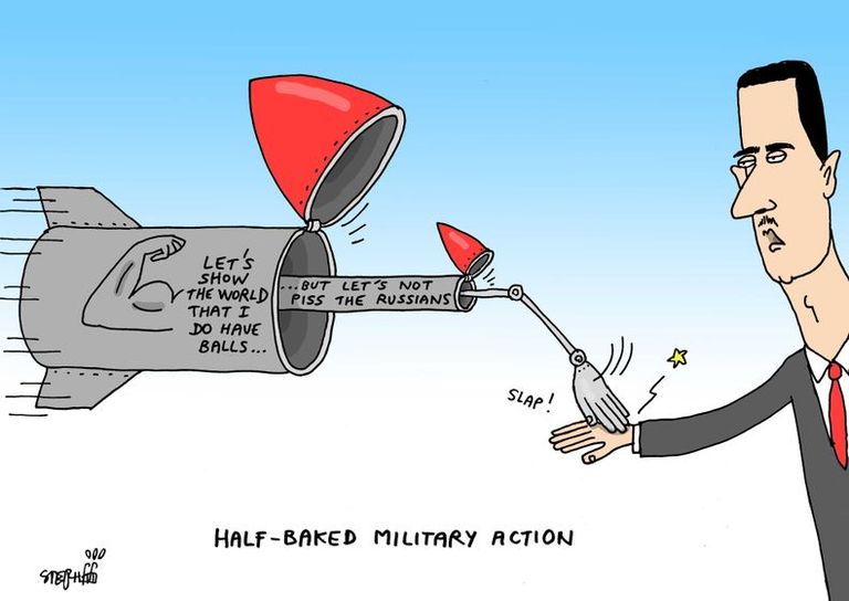 الأسد يفر من الصواريخ الأمريكية