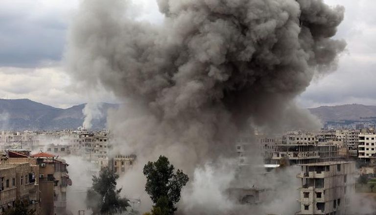 آثار الدمار في الغوطة الشرقية جراء غارات النظام السوري- أرشيفية