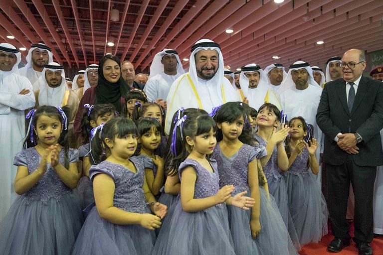 الشيخ الدكتور سلطان بن محمد القاسمي في مهرجان الشارقة القرائي للطفل