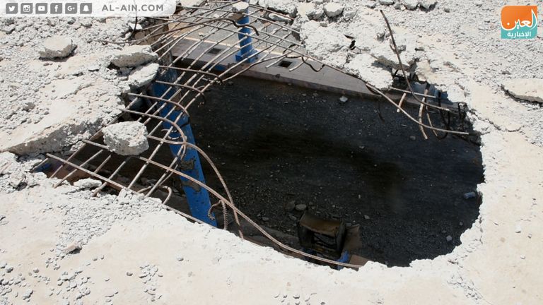 حطام دبابة حوثية في كرش