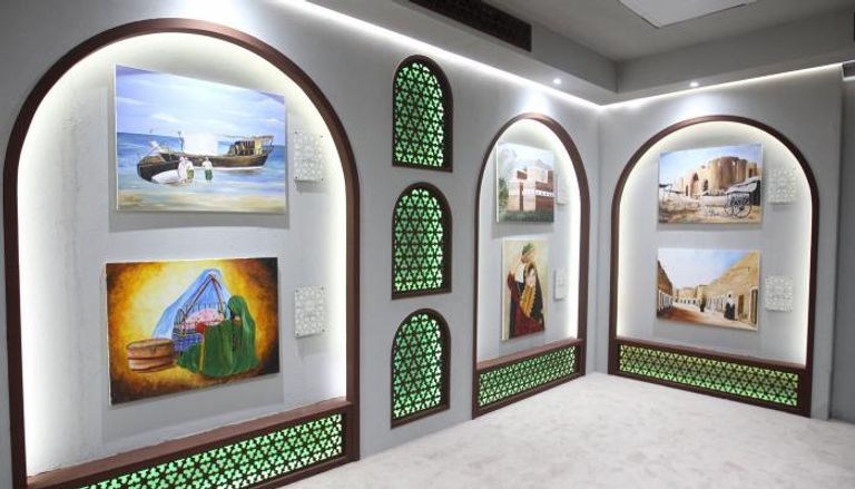 جانب من معرض الفنان السعودي عبد العزيز المبرزي