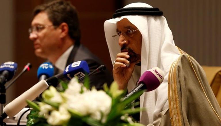 وزير الطاقة السعودي ونظيره الروسي في مؤتمر صحفي بالرياض 