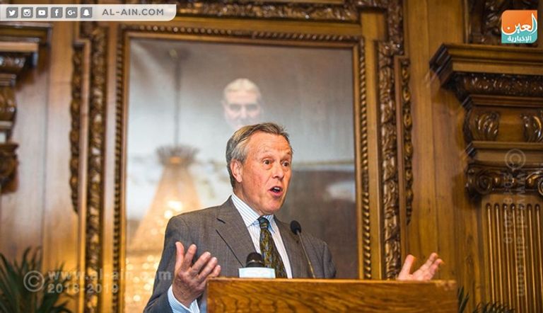 الدكتور علي النعيمي ونخبة من السياسيين والإعلاميين أثناء إطلاق 7D News