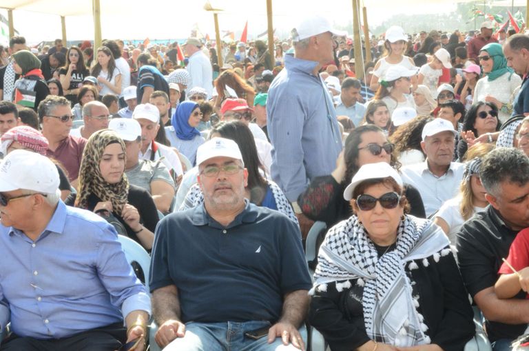 جانب من المشاركين بمهرجان إحياء ذكرى النكبة الأطفال والشباب شاركوا بكثافة في إحياء ذكرى النكبة