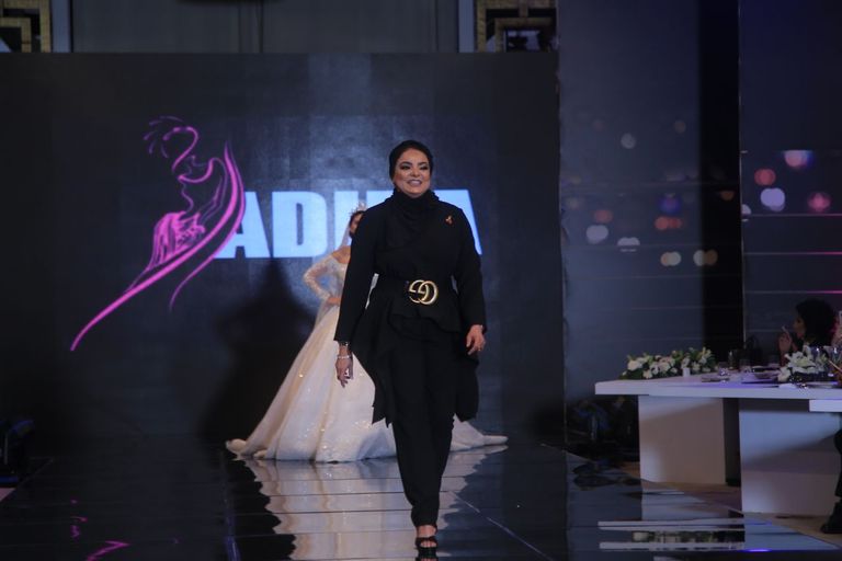 فستان زفاف بتوقيع أديبة المحجوب في أسبوع الموضة الأردني