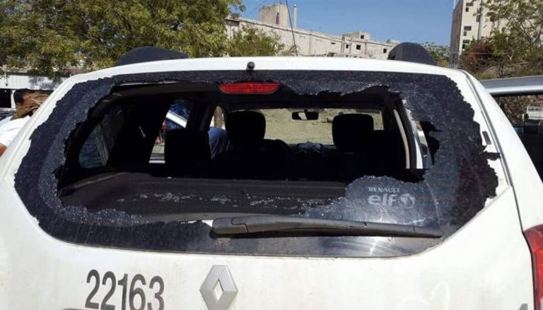 السيارة التابعة لبعثة الصليب الأحمر التي تعرضت لإطلاق النار موظف الصليب الأحمر المغدور حنا لحود