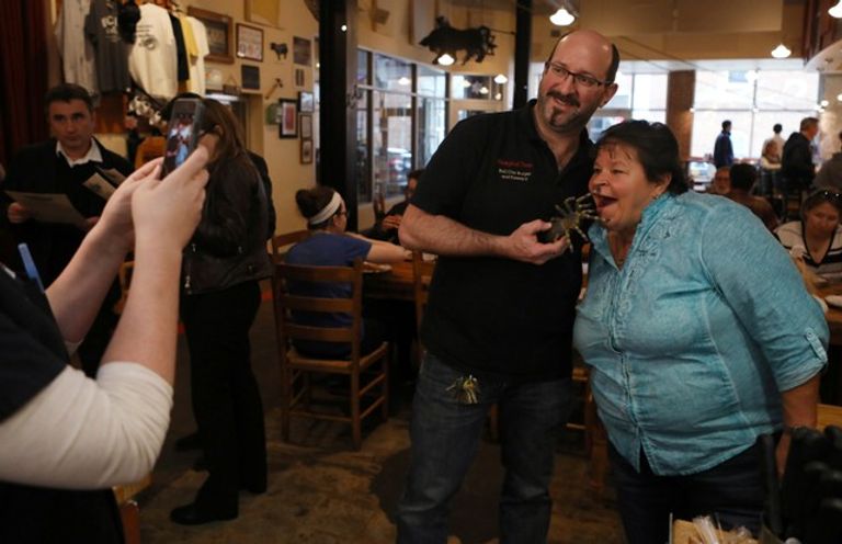 برجر حشري مصنوع من ديدان خنفساء القمامة