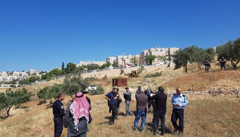 اقتلاع أشجار الزيتون من أراضي صور باهر توطئة لإقامة مستوطنة إسرائيلية
