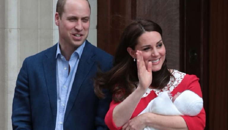 الأمير ويليام وزوجته كيت ميدلتون ومولودهما الجديد