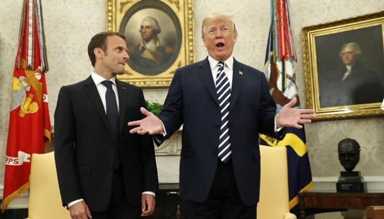 الرئيس الأمريكي دونالد ترامب والرئيس الفرنسي إيمانويل ماكرون 