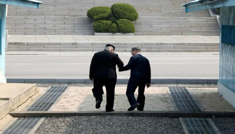 رئيسا كوريا الشمالية والجنوبية